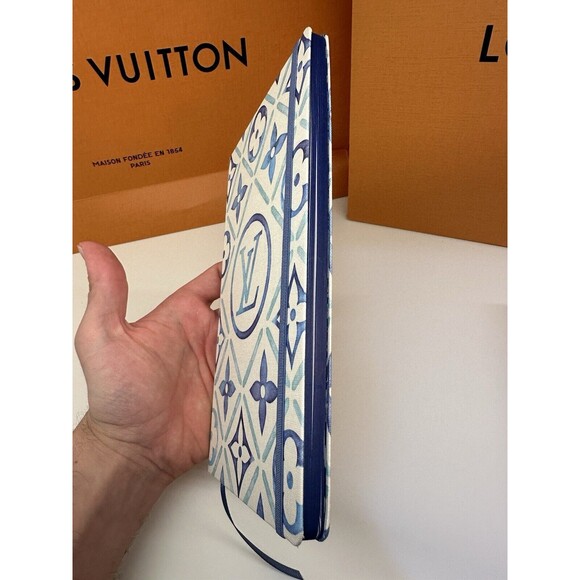 NIB Louis Vuitton Jane Notebook MM By The Pool Lagoon Blue GI1093 ๐ฏ% Authentic - Picture 6 of 12